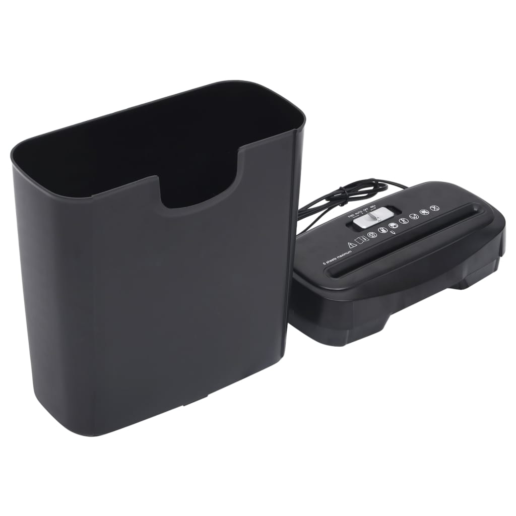 Tritadocumenti 6 Fogli Taglio A Strisce Nero - Image 6