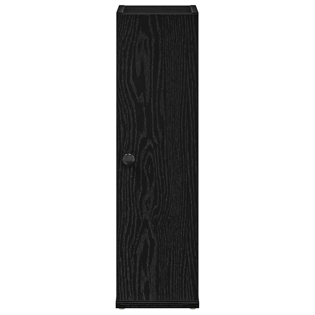 Mobile Da Bagno Con Portarotolo Nero 20,5x22x72 cm - Image 4