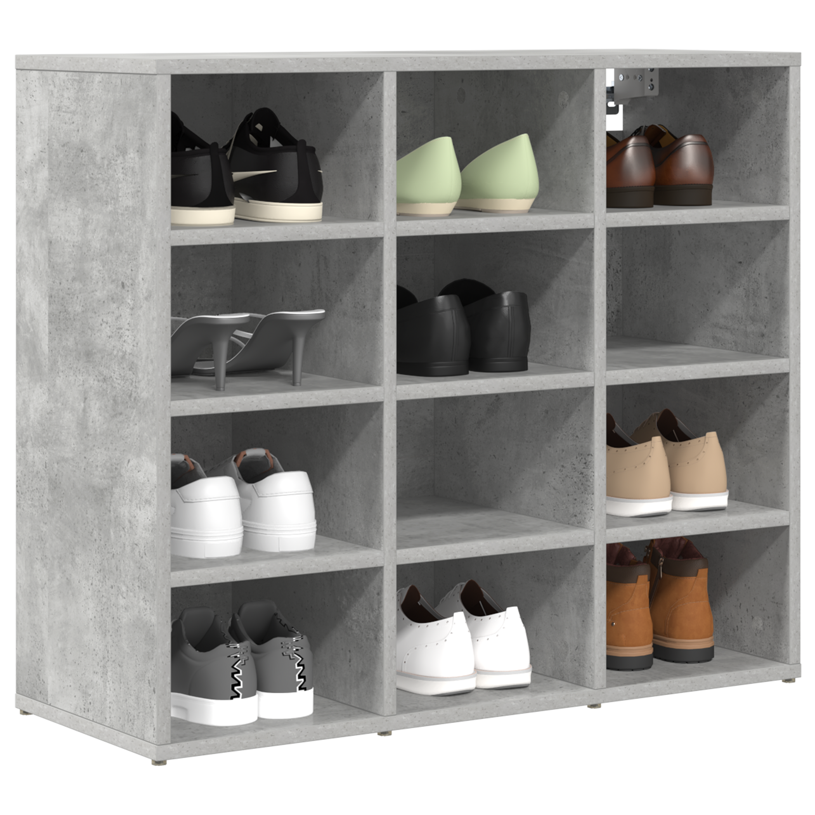 Mobile Per Scarpe Grigio Cemento 77,5 X 30 X 67 cm - Image 3