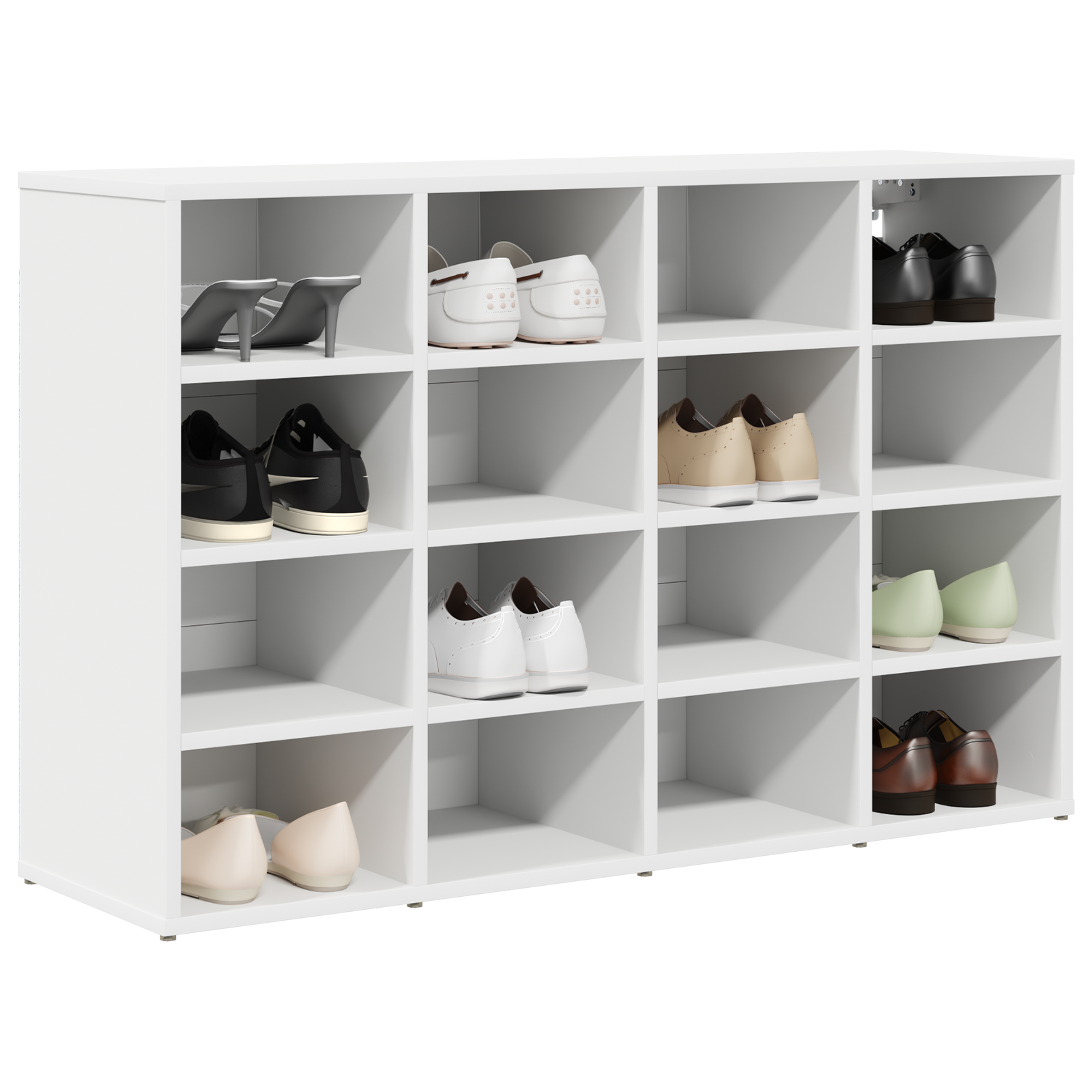 Mobile Per Scarpe Bianco 103 X 30 X 67 Cm Legno Multistrato - Image 3