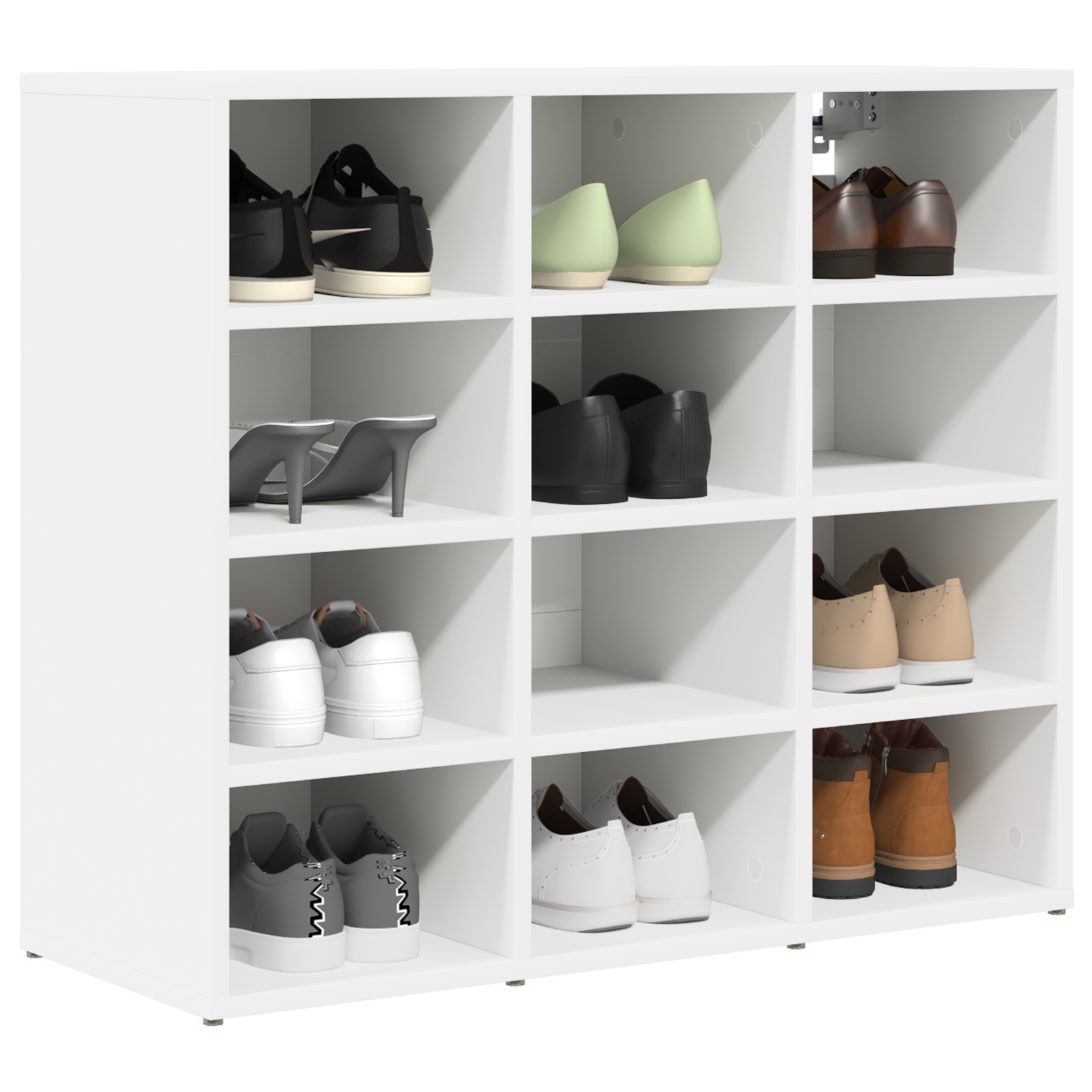 Mobile Per Scarpe Bianco 77,5 X 30 X 67 Cm Legno Multistrato - Image 3