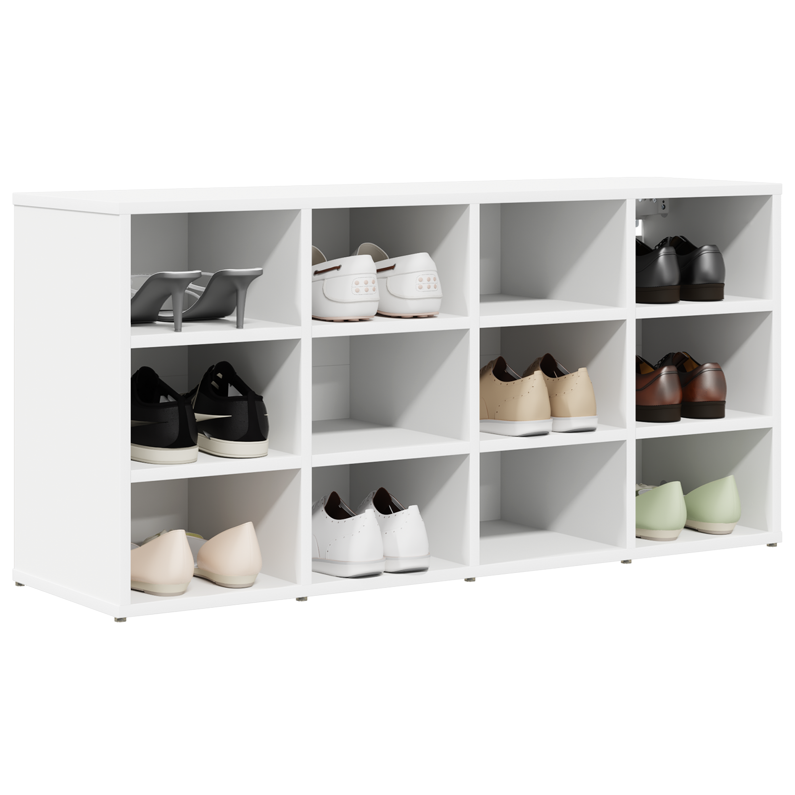 Mobile Per Scarpe Bianco 103 X 30 X 51 Cm Legno Multistrato - Image 3