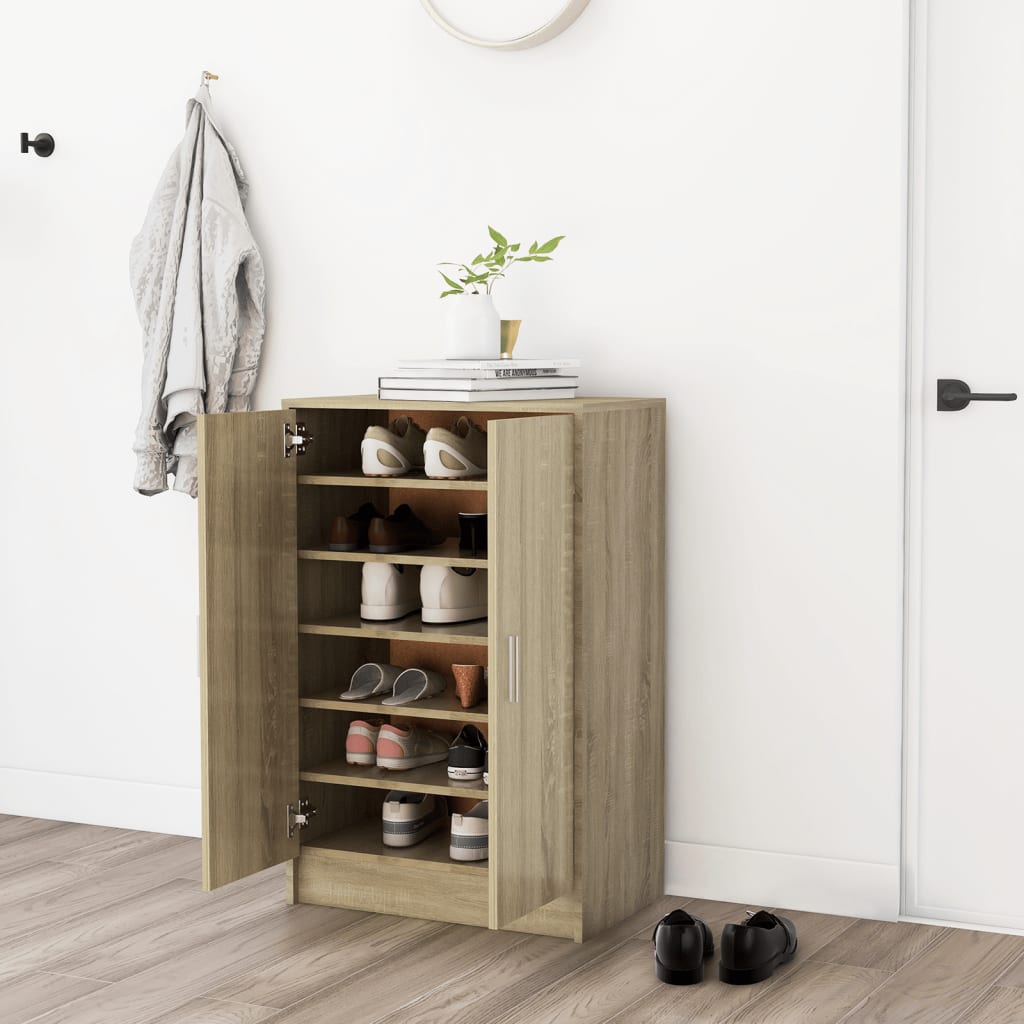 Scarpiera Rovere Sonoma 60x35x92 Cm In Truciolato