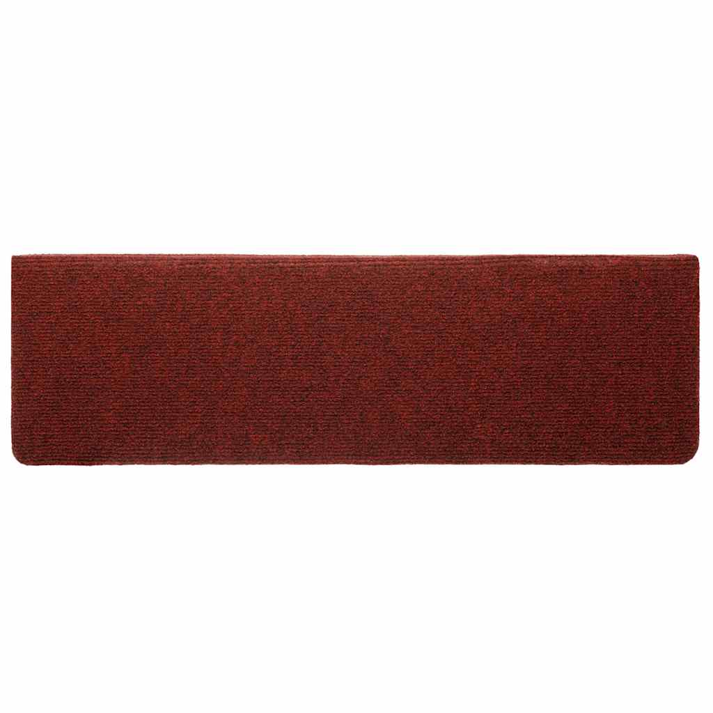 Tappetini Per Scale Autoadesivi 20 Pz 65x21x4 Cm Bordeaux Rosso Bordo Rettangolare - Image 4