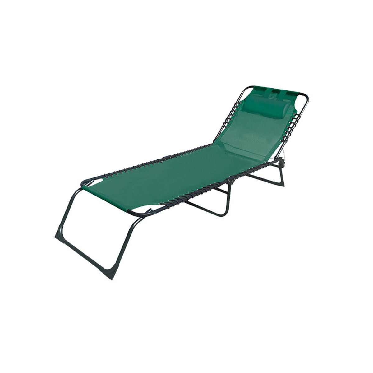 "marbueno Sdraio Pieghevole Acciaio Con Cuscino Giardino E Piscina 190x58x27 Cm Verde 10002"