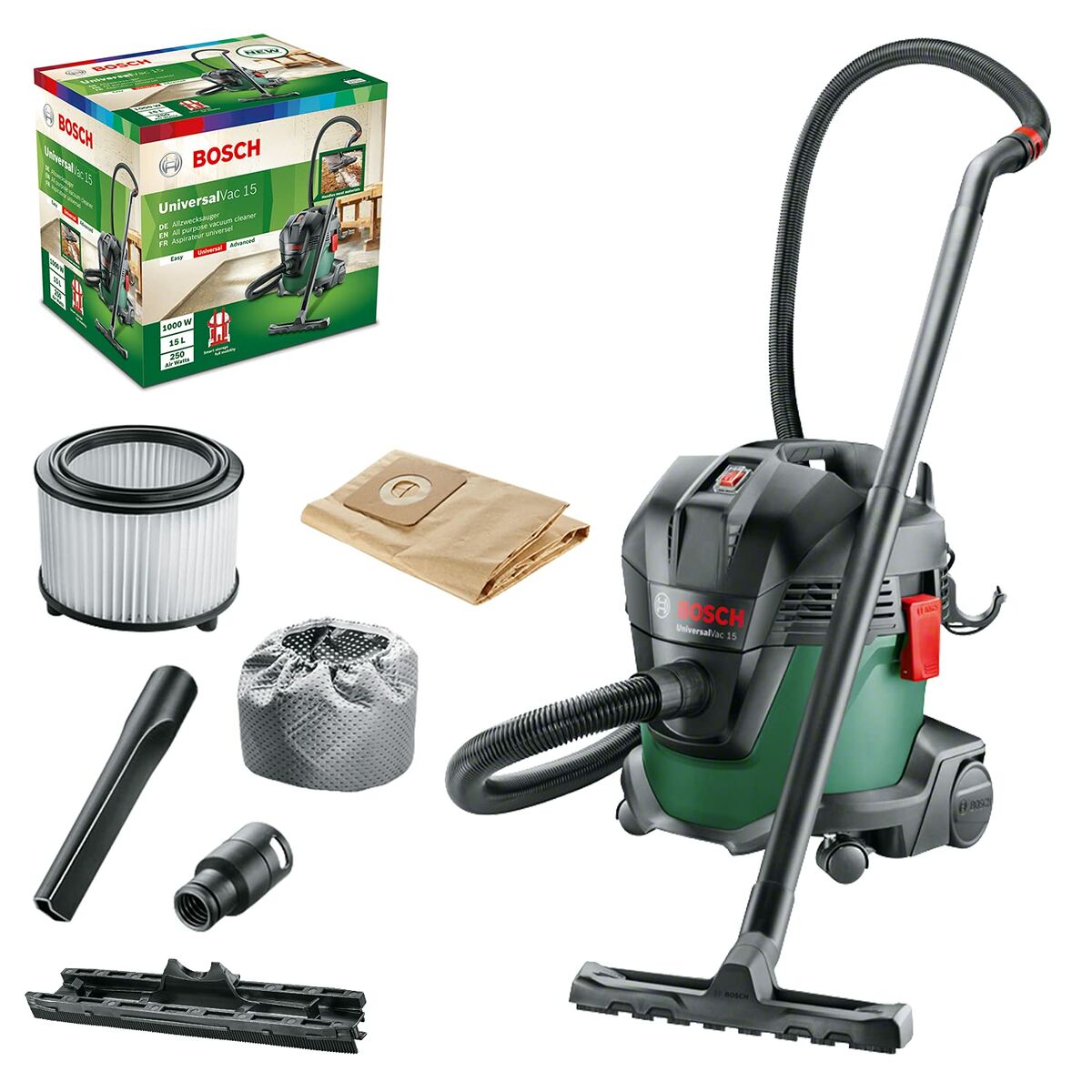 Aspirapolvere Bosch Universalvac 15 1000 W 23 Kpa 15 L