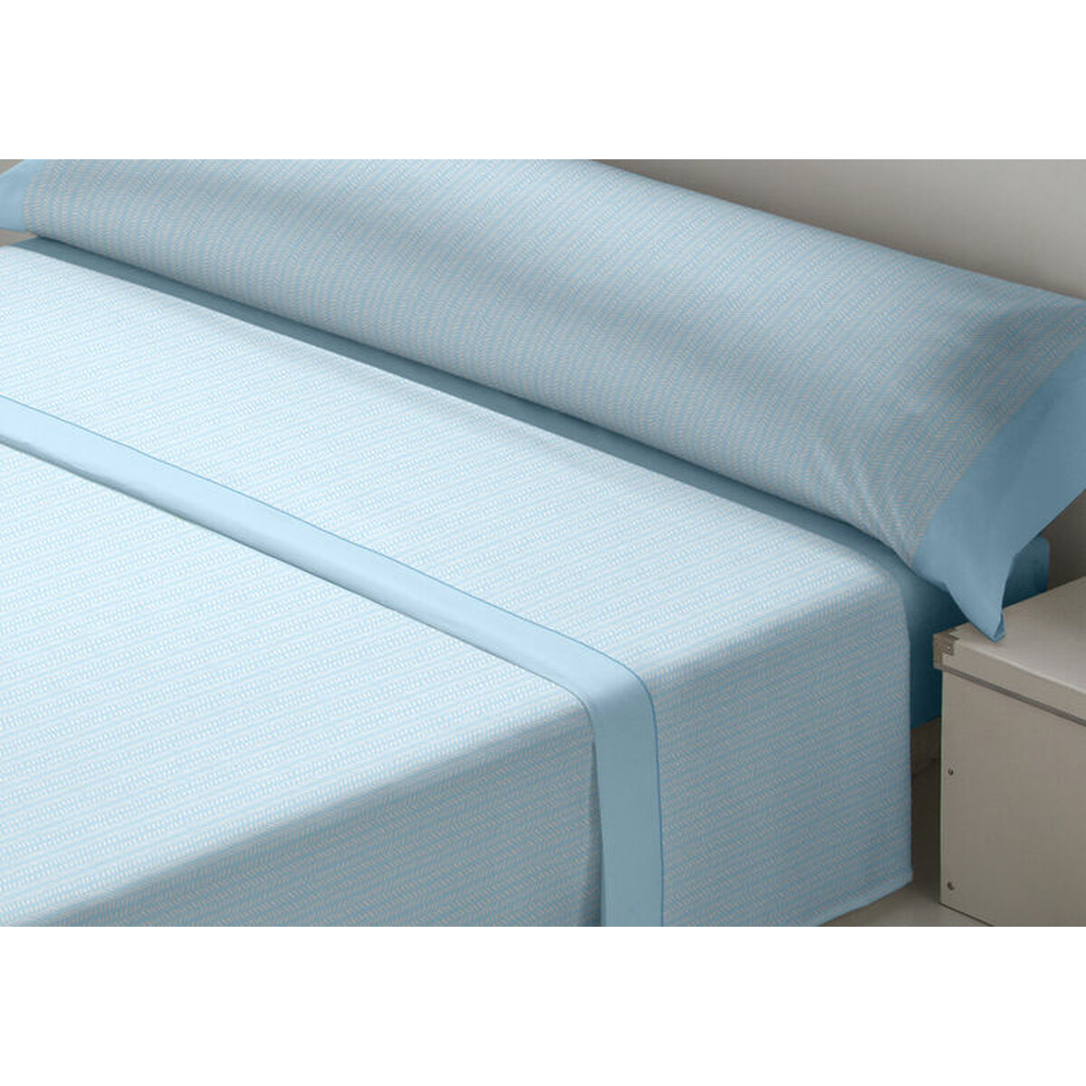 Set Di Lenzuola D'or Cebra Azzurro Singolo Franela