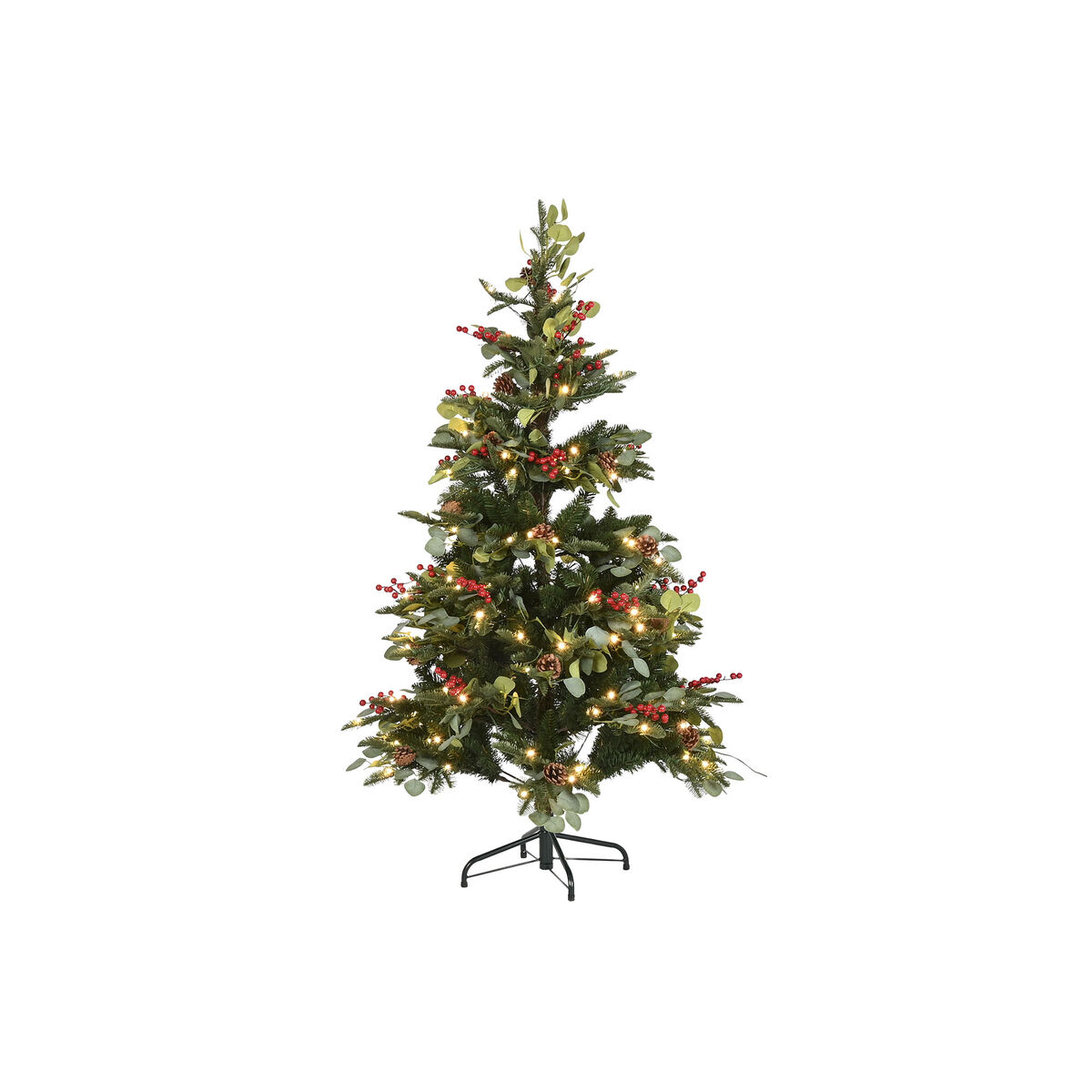 Albero Di Natale Home Esprit Rosso Verde Pvc Metallo 95 X 95 X 150 cm