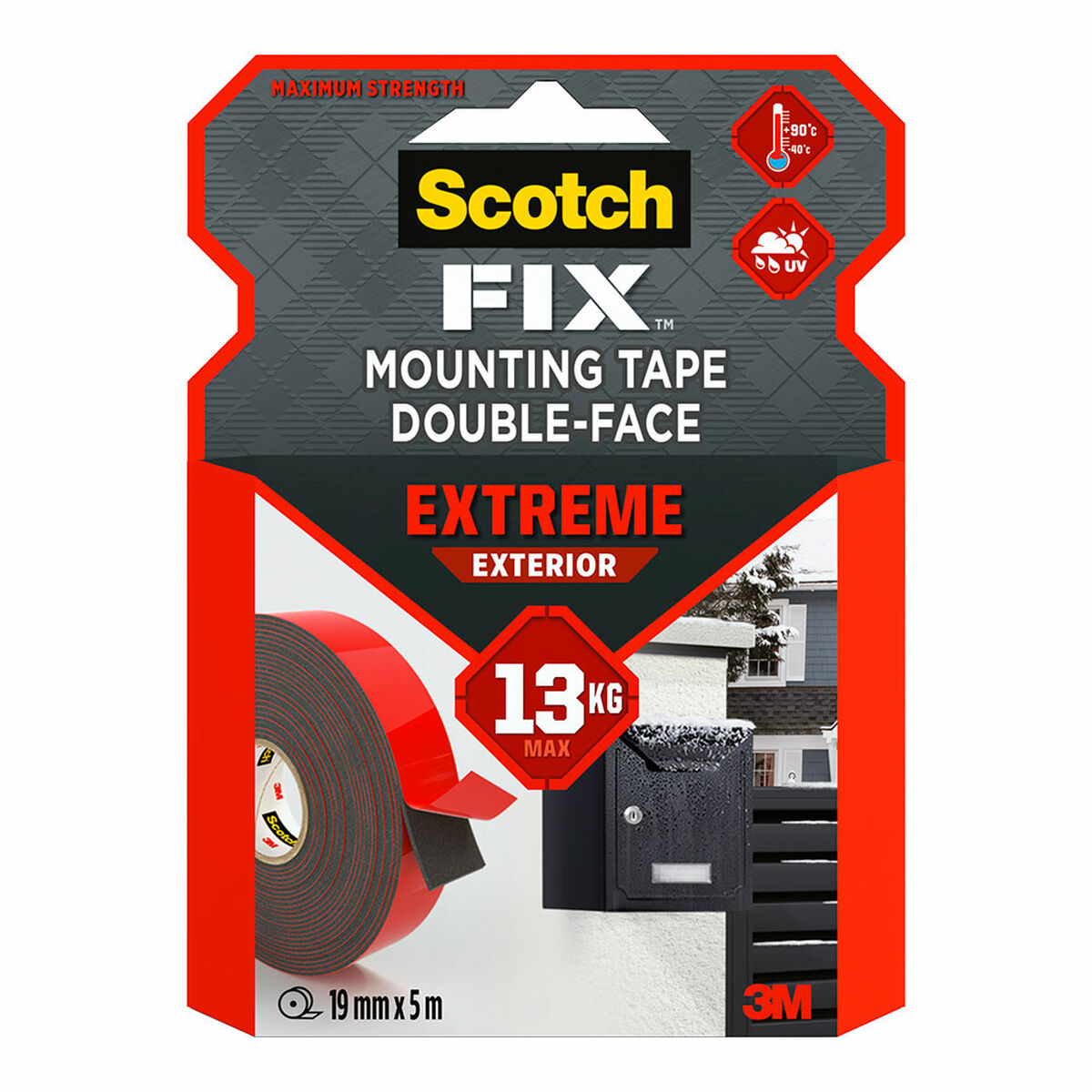 Nastro Biadesivo Scotch Extreme 19 Mm X 5 M Grigio