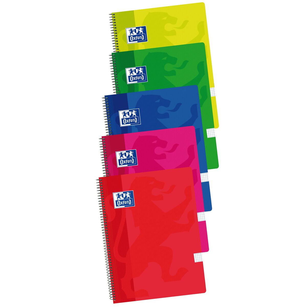Quaderno Oxford Multicolore Din A4 80 Pagine 21,5 X 31,5 Cm 5 Pezzi