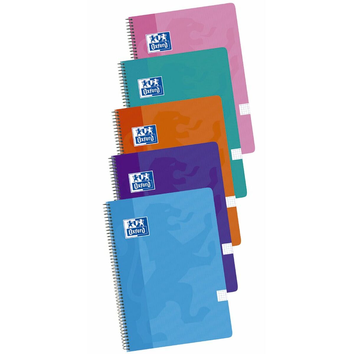 Quaderno Oxford Multicolore Din A4 80 Pagine 21,5 X 31,5 Cm 5 Pezzi
