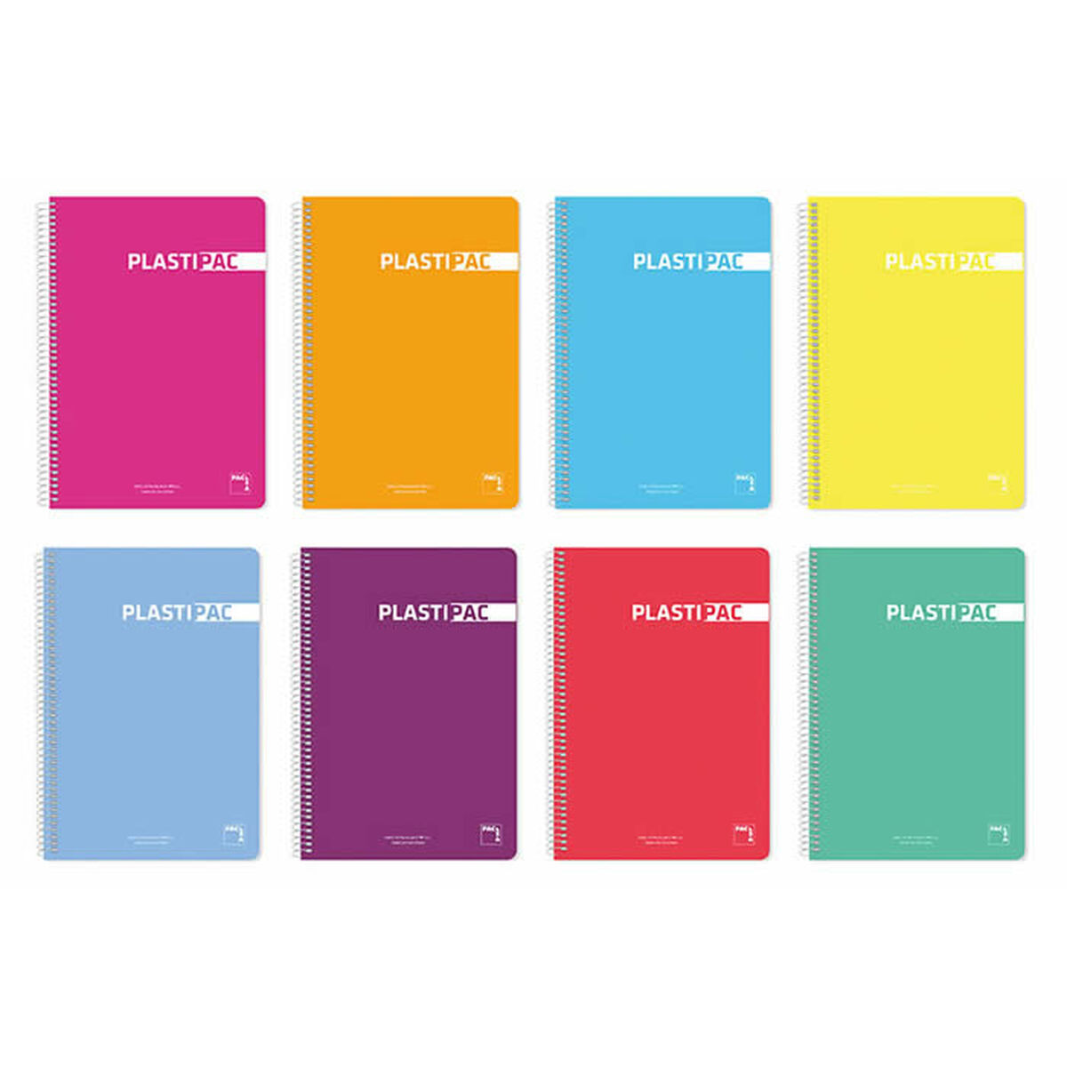 Quaderno Pacsa Plastipac Multicolore Din A4 80 Pagine 21,5 X 31,5 Cm 5 Pezzi