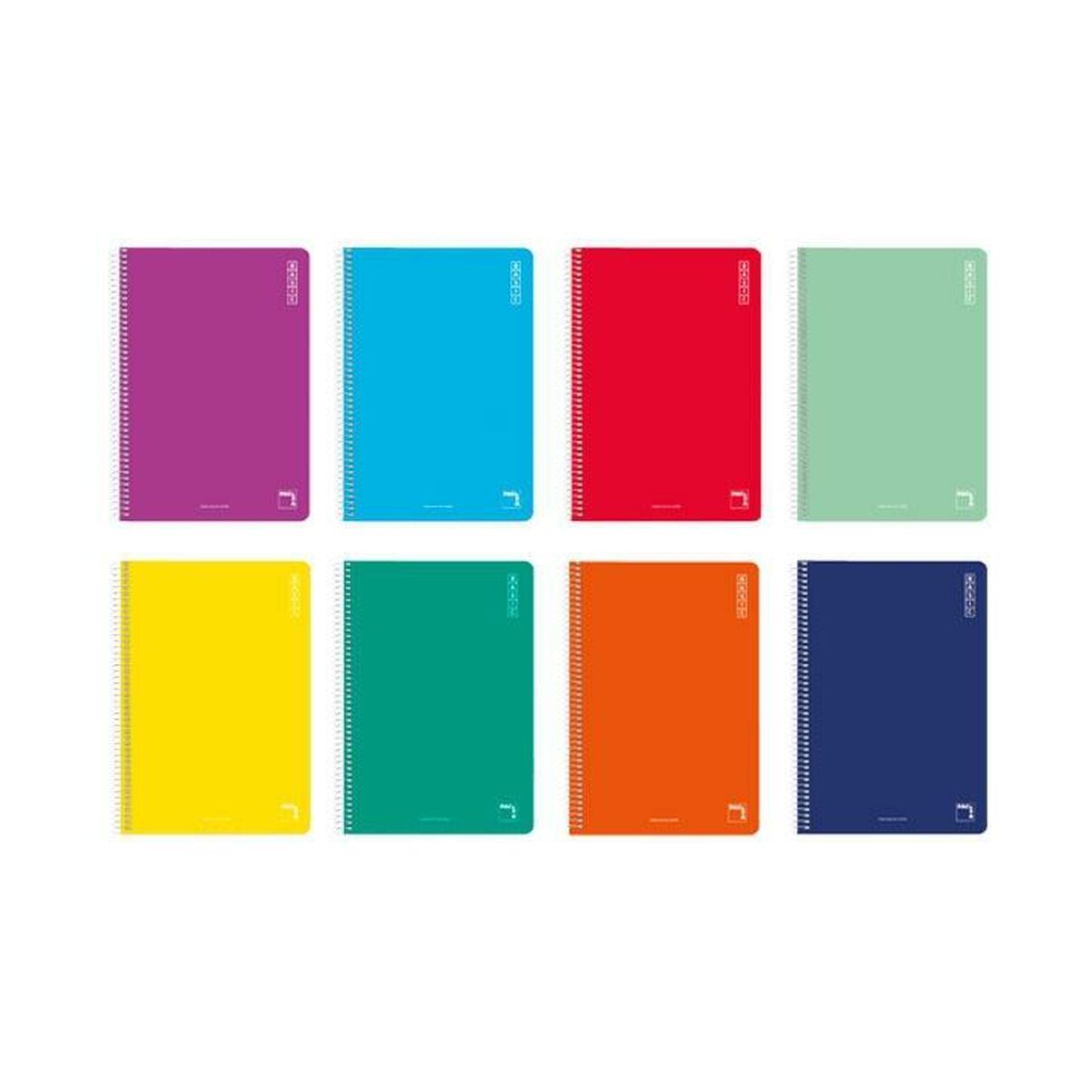 Quaderno Pacsa Basic Multicolore Din A4 80 Pagine 21,5 X 31,5 Cm 10 Pezzi