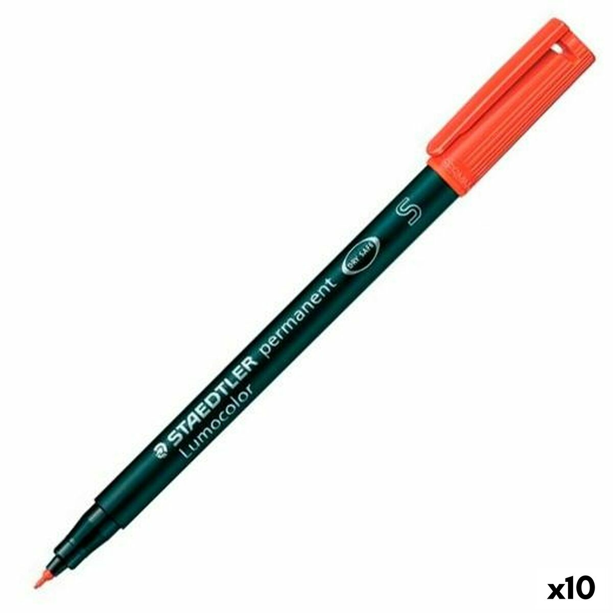 Marcatore Permanente Staedtler Lumocolor 313-2 S Rosso (10 Unità)