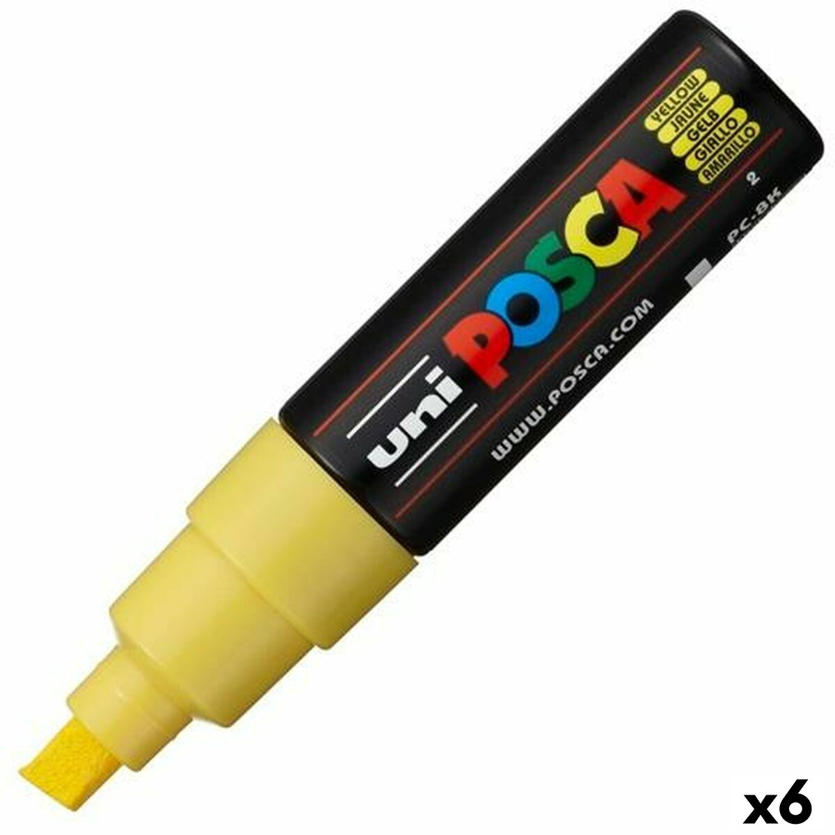 Pennarelli Posca PC-8k Giallo (6 Unità)