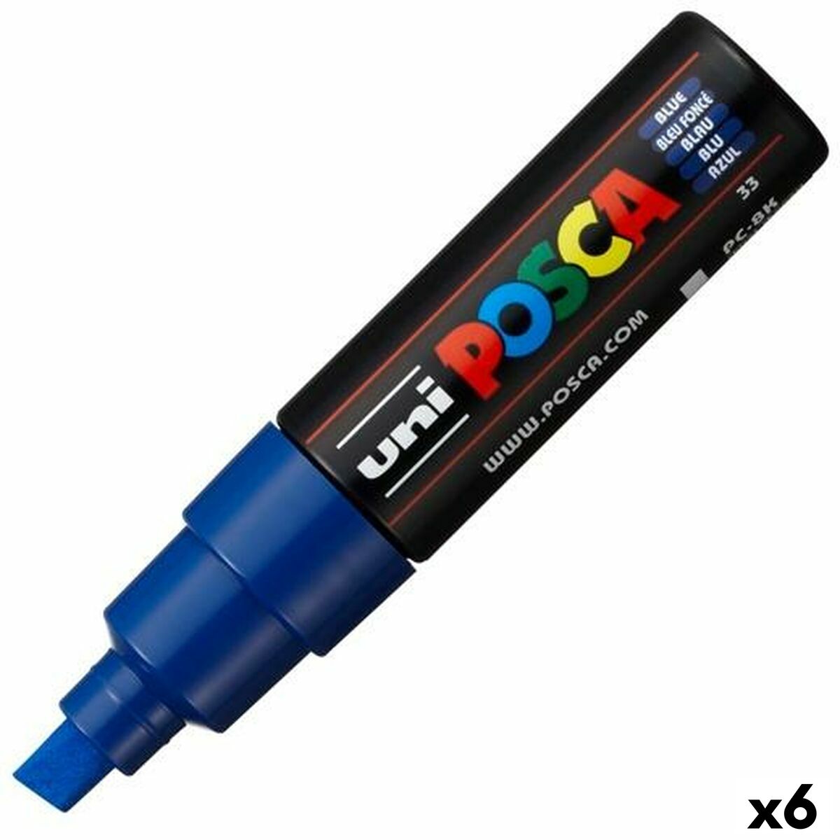 Pennarelli Posca PC-8k Azzurro (6 Unità)