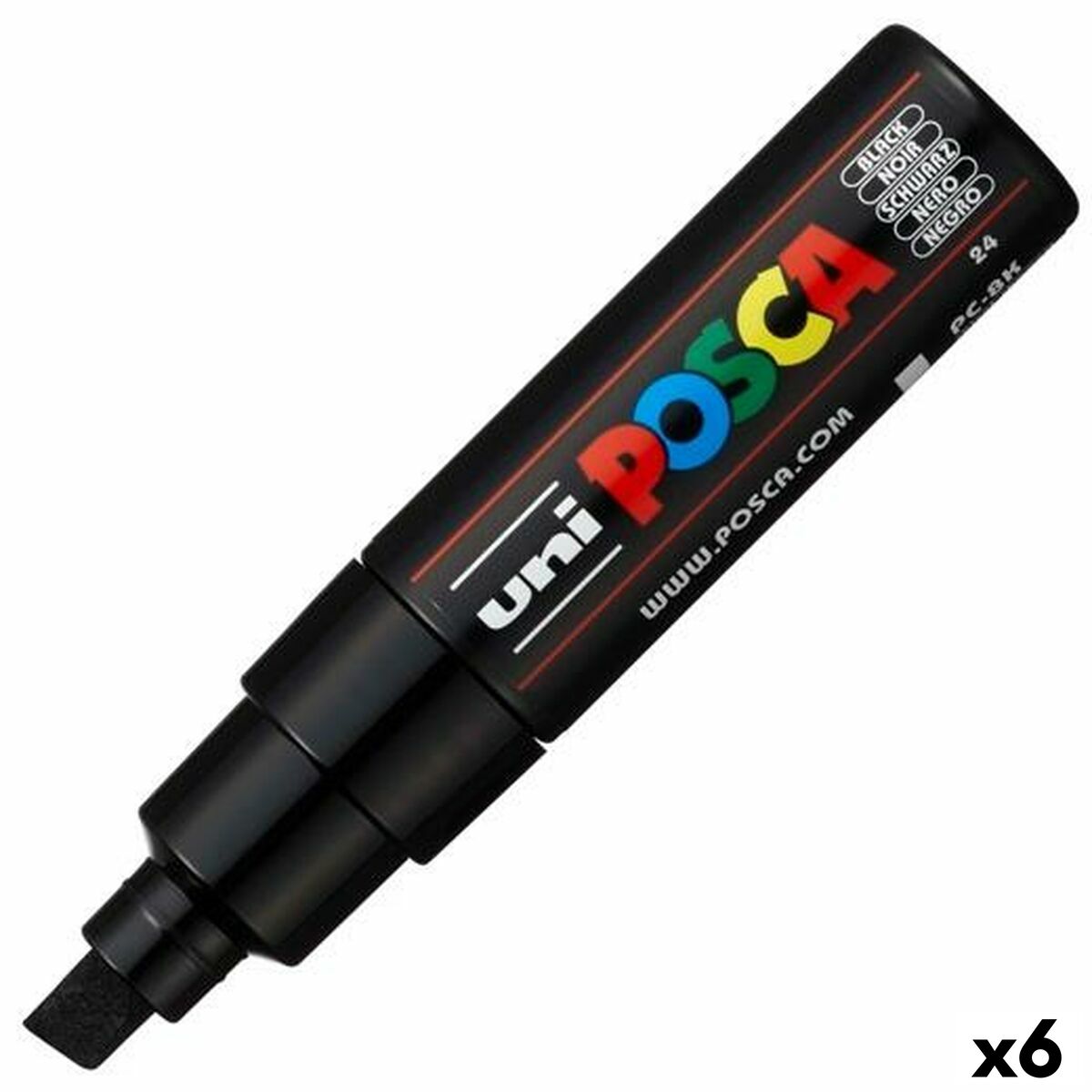 Pennarelli Posca PC-8k Nero (6 Unità)
