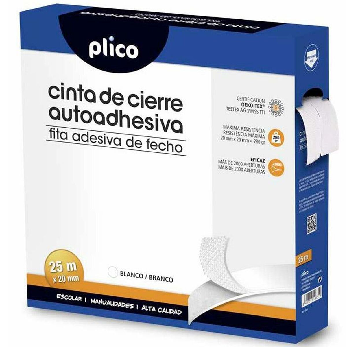 Nastro Adesivo Plico Bianco 20 Mm X 25 M