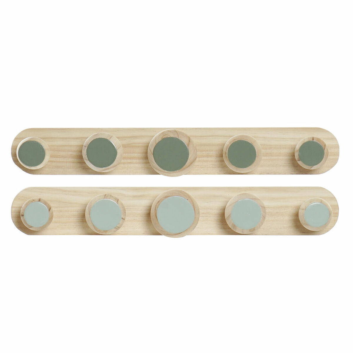 Appendiabiti Da Parete Dkd Home Decor Plastica Legno Mdf Tropicale 48 X 6 X 7,5 Cm (2 Unità)