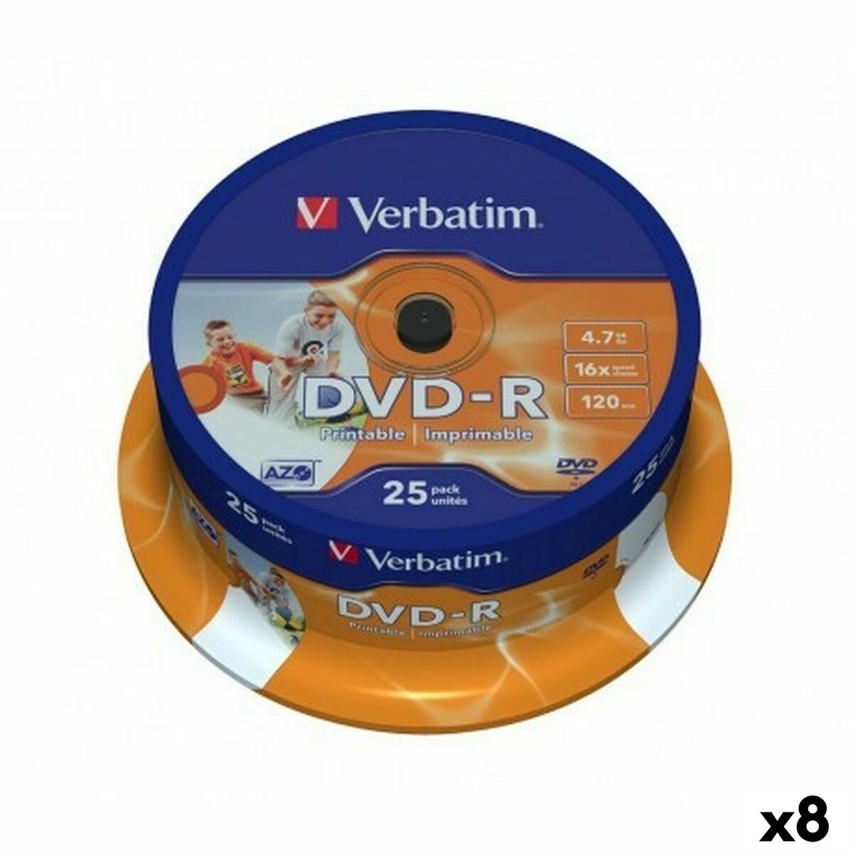 DvD-R Verbatim 4,7 Gb 16x (8 Unità)