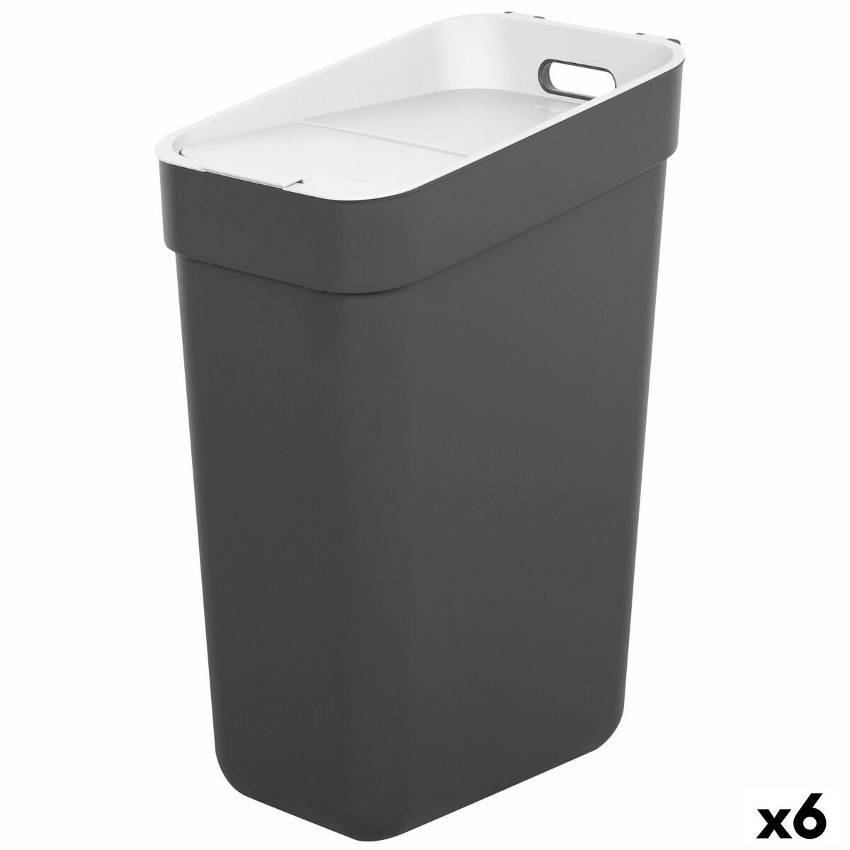 Secchio Della Spazzatura Curver Grigio Plastica 30 L (6 Unità)