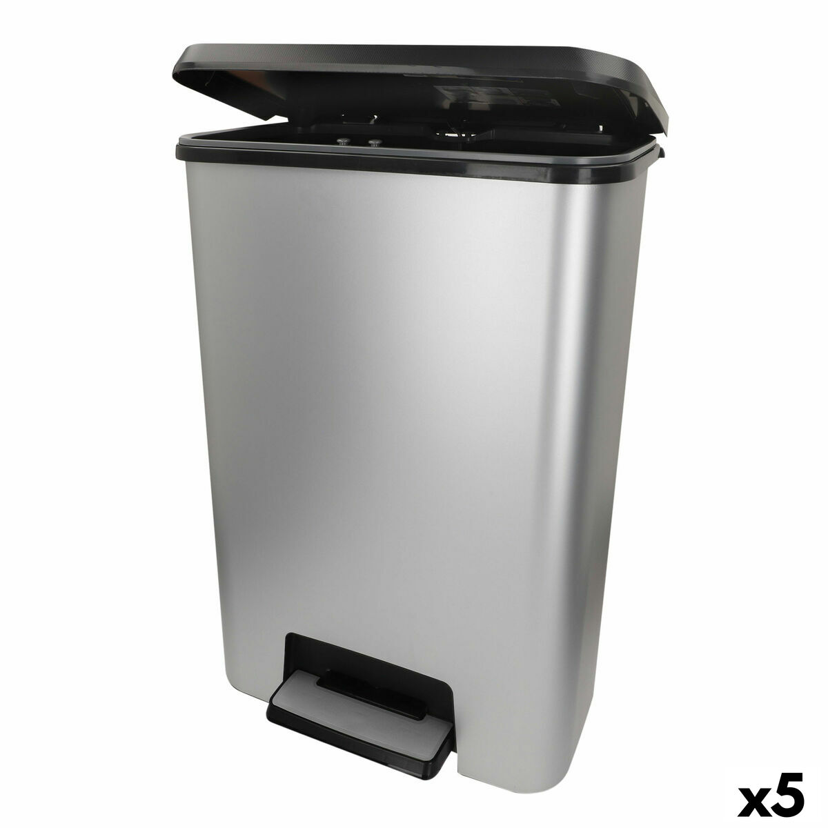 Secchio Della Spazzatura Curver Grigio Plastica 50 L (5 Unità)
