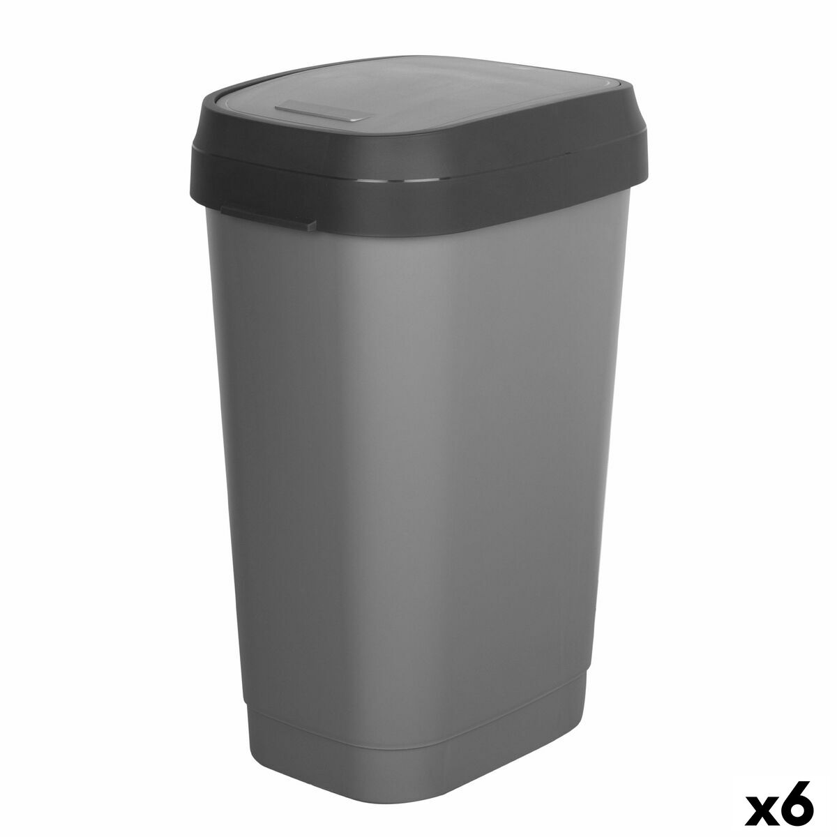 Secchio Della Spazzatura Curver Grigio Scuro Plastica 50 L (6 Unità)