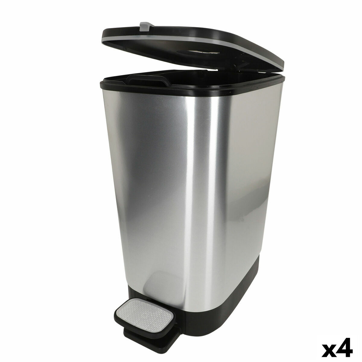 Secchio Della Spazzatura Curver Grigio Plastica 25 L (4 Unità)