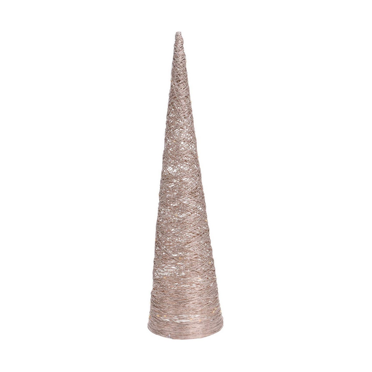 Albero Di Natale Dorato Bianco Caldo Ø 20 X 80 Cm (3 Unità)