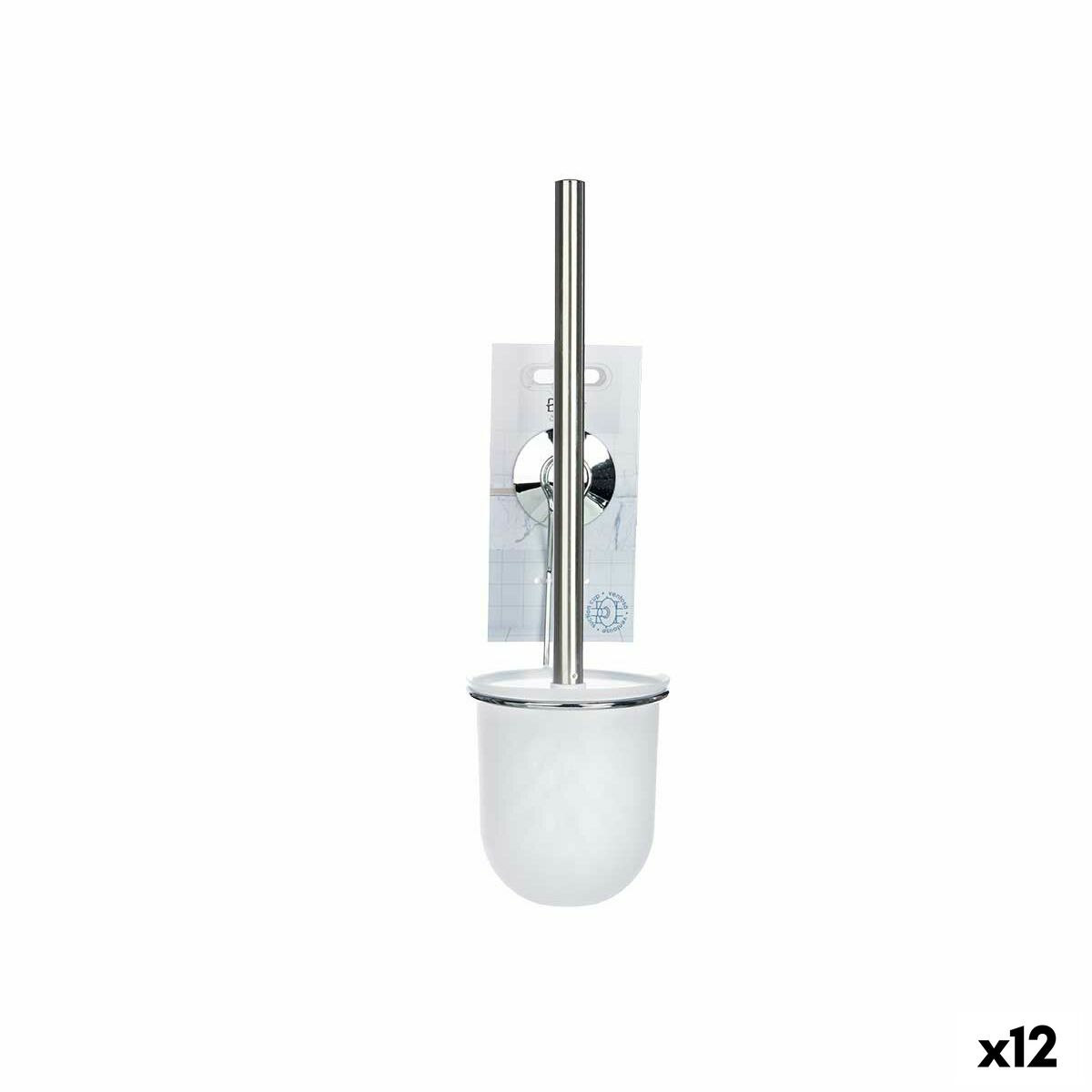 Scopino Per Il Bagno Berilo W3100-15 Bianco Acciaio Abs 10 X 36 X 10 Cm (12 Unità)