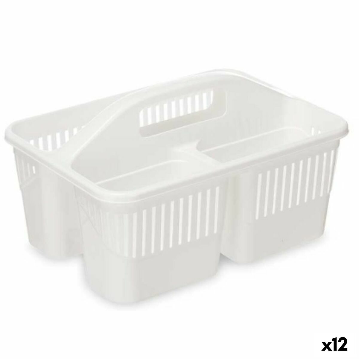 Secchio Organizzatore Detergente Bianco Plastica 31,3 X 18 X 22 Cm (12 Unità)