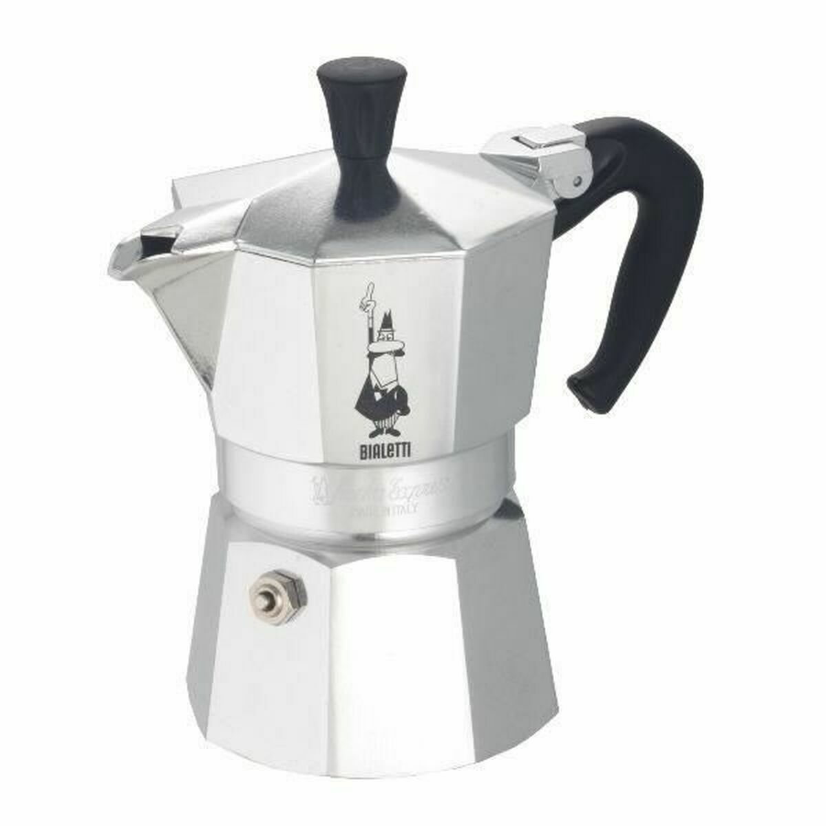 Caffettiera Italiana Bialetti 0001165/x4 Argentato Metallo Acciaio Inossidabile Alluminio 1 L