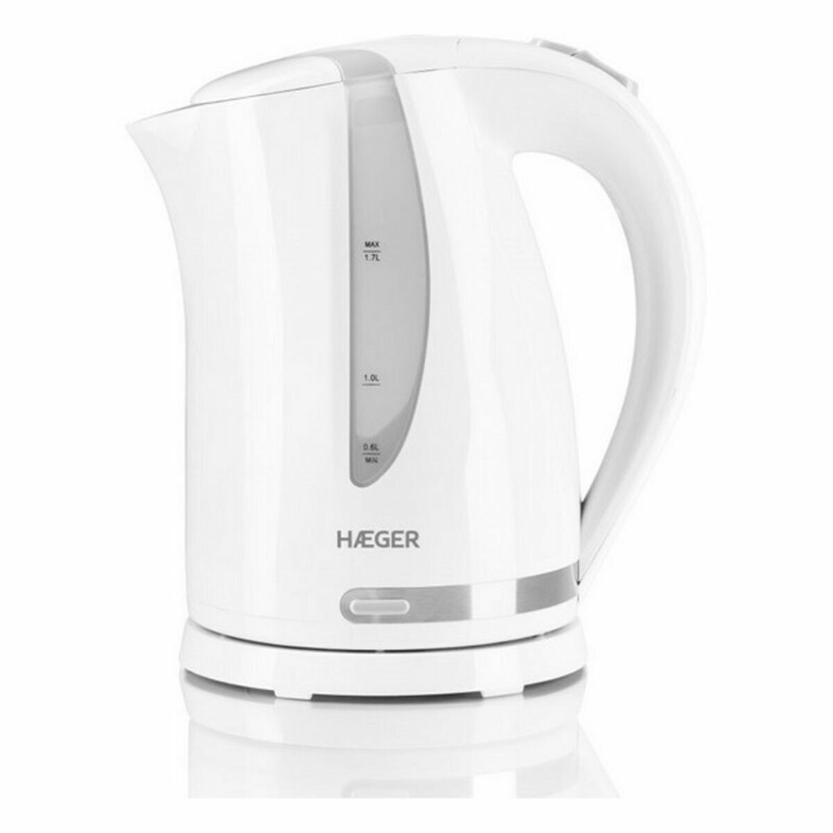 Bollitore Haeger EK-22w.022a Acciaio Inossidabile Bianco 2200 W 1,7 L