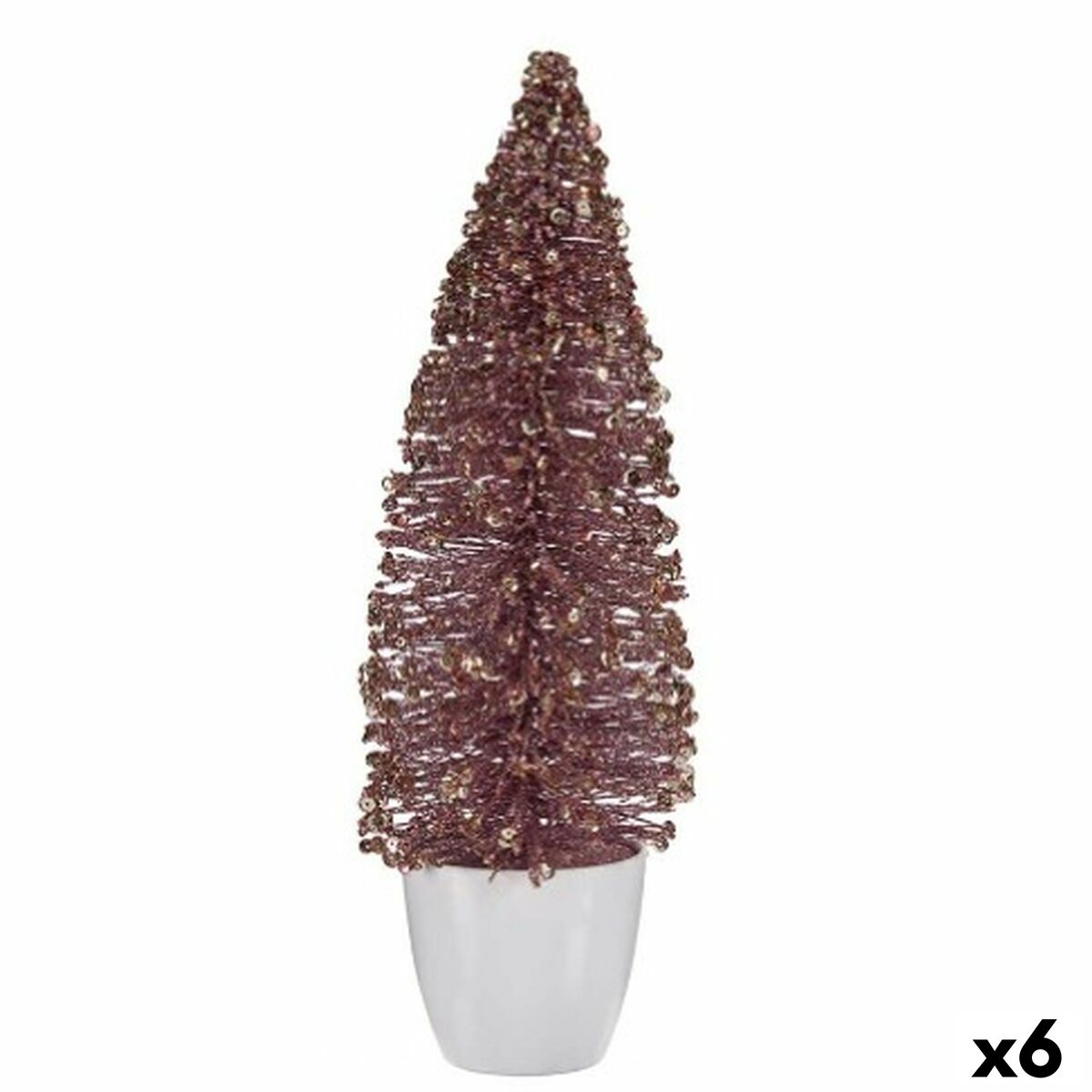 Albero Di Natale Krist+ 2402/13-2-2 Rosa Dorato Albero Di Natale 10 X 33 X 10 Cm (6 Unità)