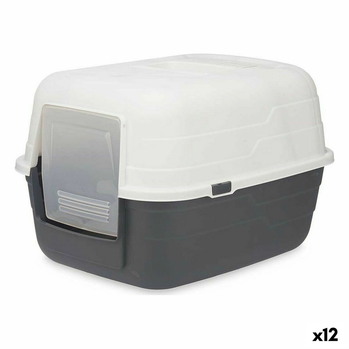 Lettiera Per Gatti Mascow 87952 Grigio Antracite Plastica 48 X 32 X 38 Cm (12 Unità)