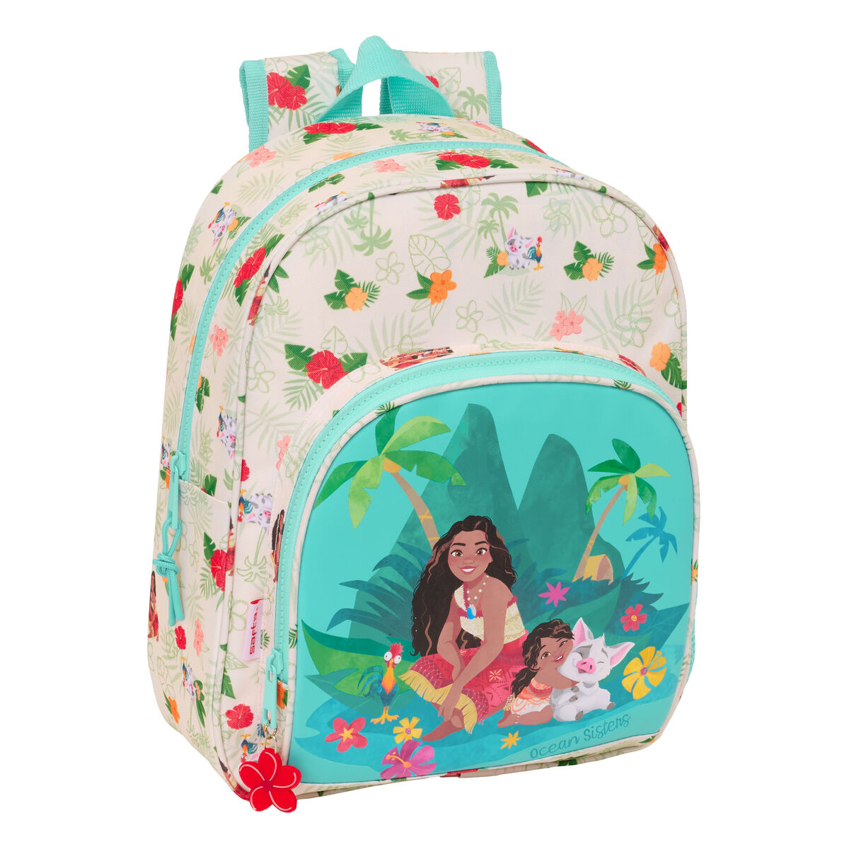 Zaino Scuola Vaiana Azzurro Beige 28 X 34 X 10 cm
