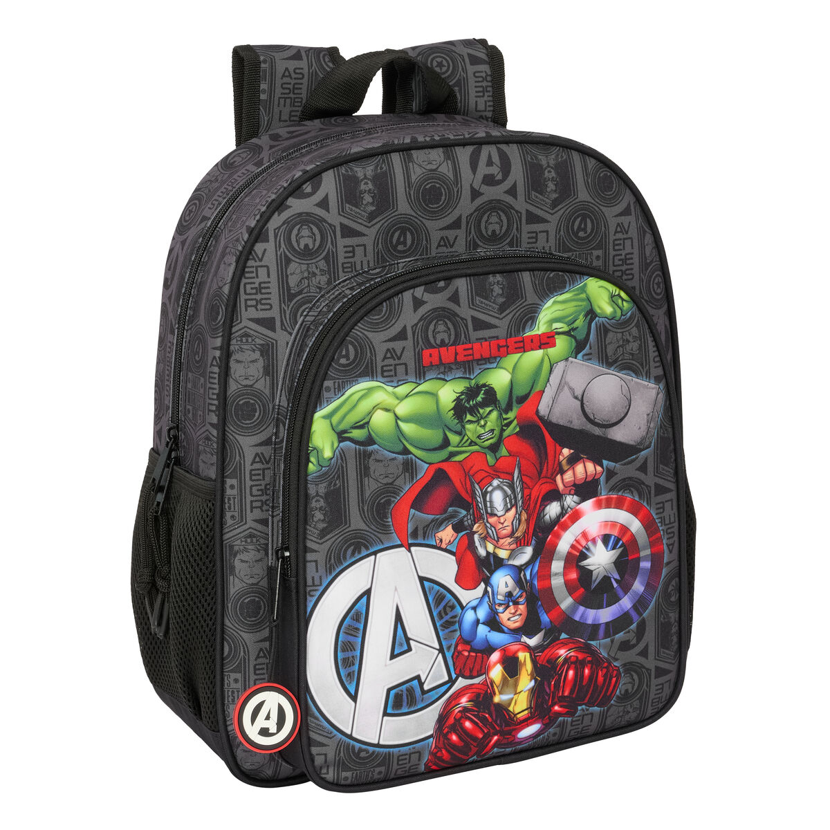 Zaino Scuola The Avengers Vendetta Nero 32 X 38 X 12 cm