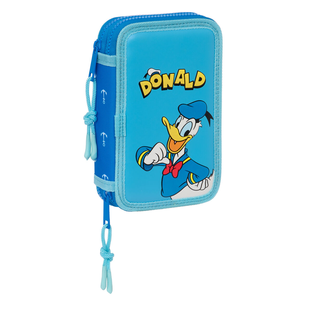 Astuccio Doppio Donald Azzurro 12.5 X 19.5 X 4 Cm (28 Pezzi)