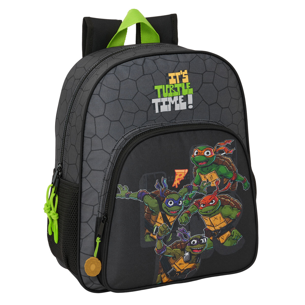 Zaino Scuola Teenage Mutant Ninja Turtles Nero Grigio 32 X 38 X 12 cm
