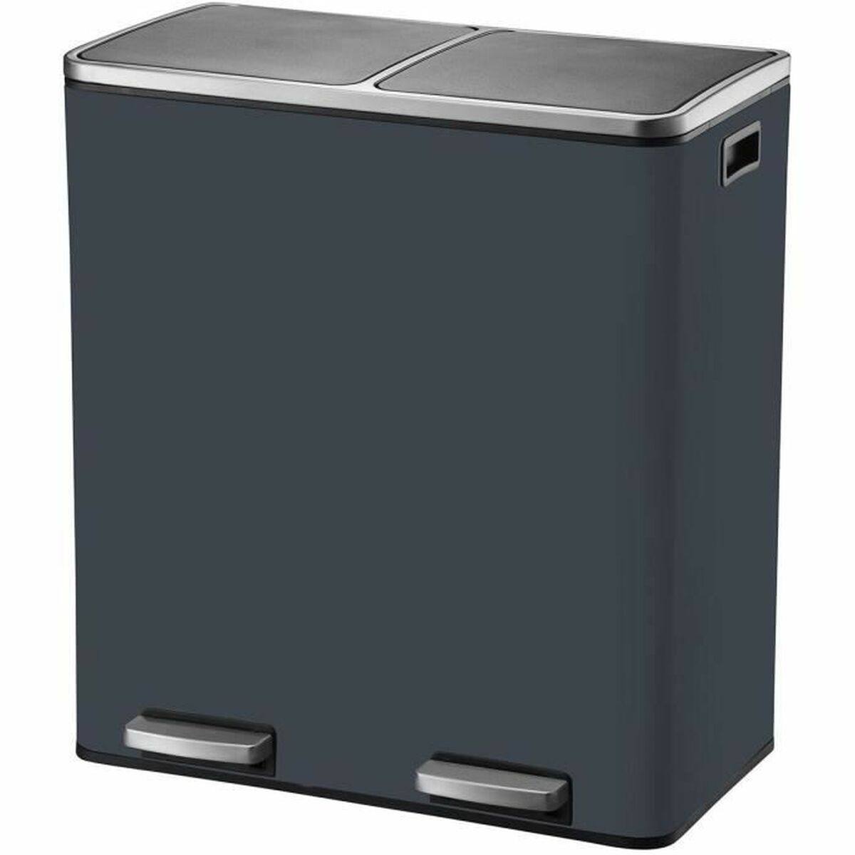Secchio Della Spazzatura Kitchen Move Grigio Acciaio Inossidabile 60 L