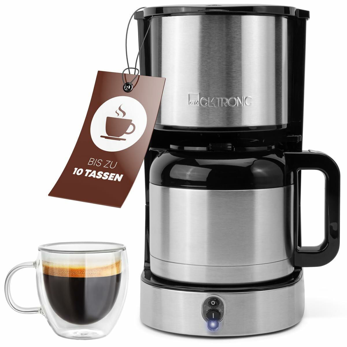 Caffettiera Superautomatica Clatronic Ka 3805 Nero Acciaio 800 W