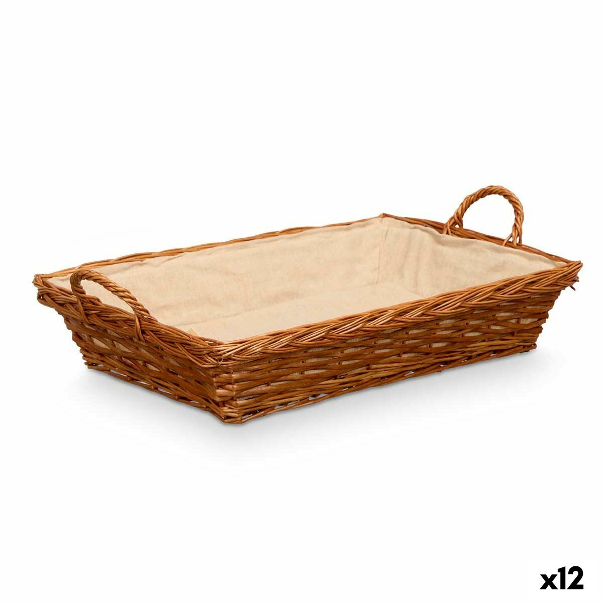 Cestino Multiuso Kipit Hx30675 Poliestere Vimini Stoffa 50 % Cotone 63 X 16 X 41 cm