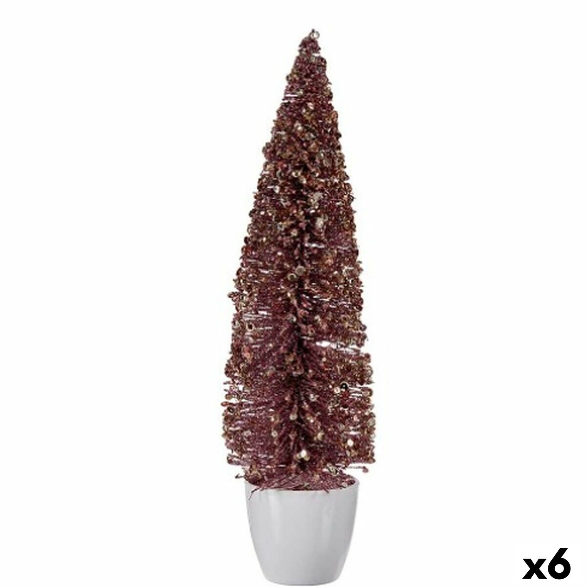 Albero Di Natale Krist+ 2402/15-2-2 Rosa Plastica Albero Di Natale 10 X 38 X 10 Cm (6 Unità)