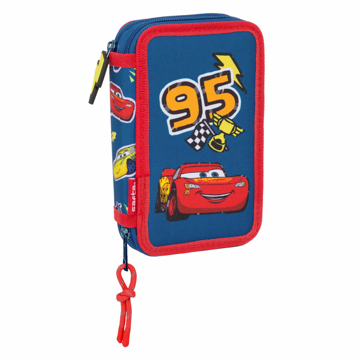 Astuccio Doppio Cars Racing Blu Marino 12.5 X 19.5 X 4 Cm Astuccio Doppio 29 Pezzi