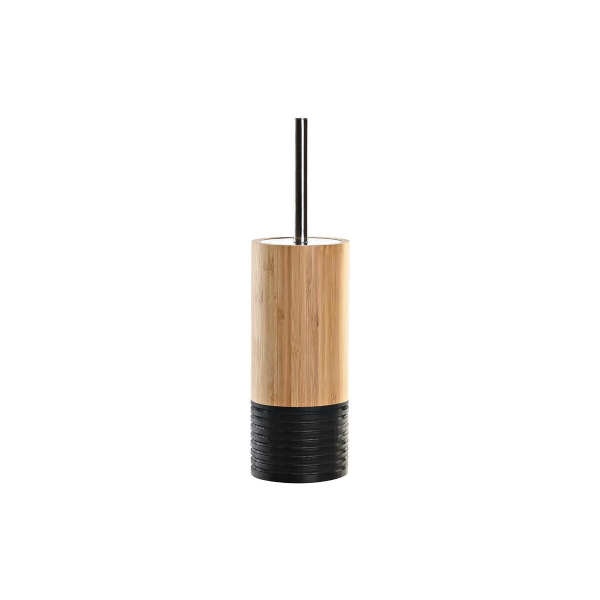 Scopino Per Il Bagno Dkd Home Decor Nero Naturale Bambù 10 X 10 X 36,8 cm