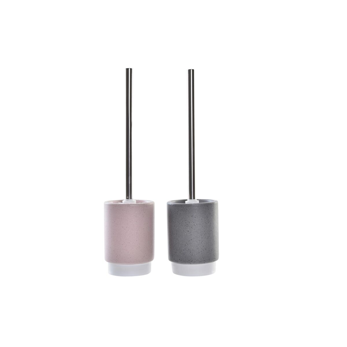 Scopino Per Il Bagno Dkd Home Decor Grigio Rosa Argentato Rosa Chiaro Metallo Alluminio Dolomite Città 9,8 X 9,8 X 39 Cm (2 Unit
