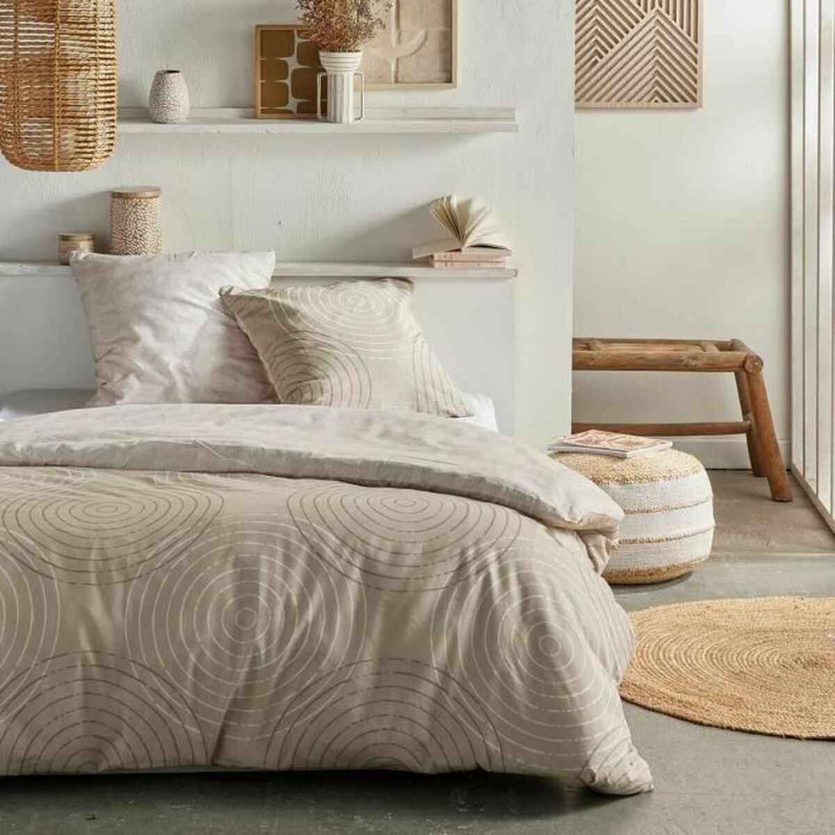 Set Di Copripiumino Today Beige Osimano 2 Pezzi