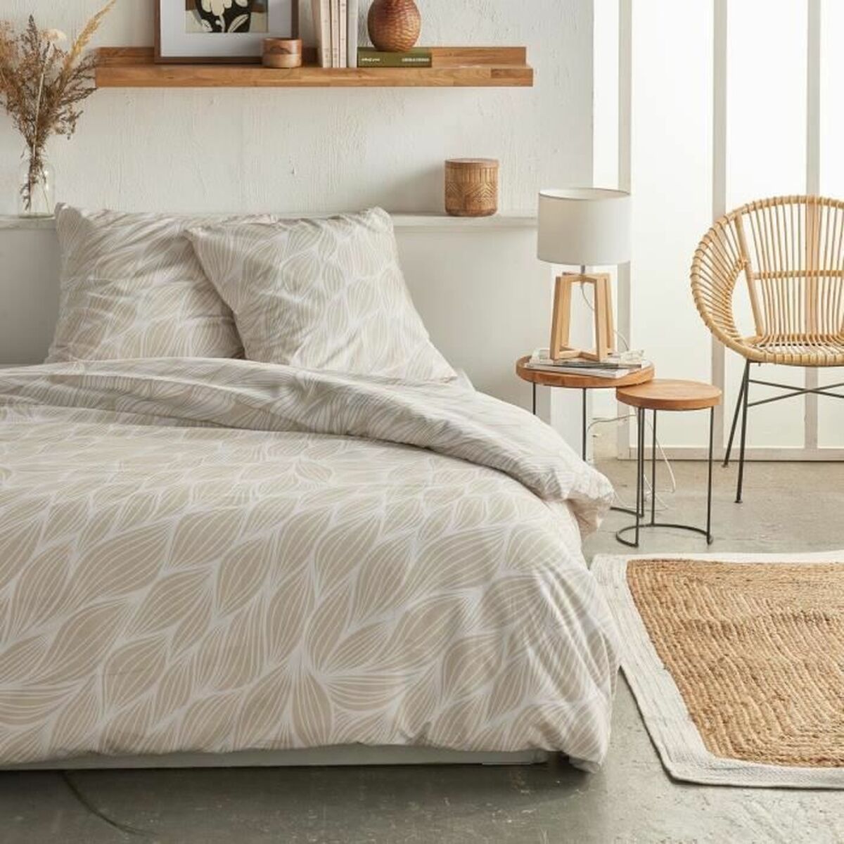 Set Di Copripiumino Today Beige Osimano 2 Pezzi