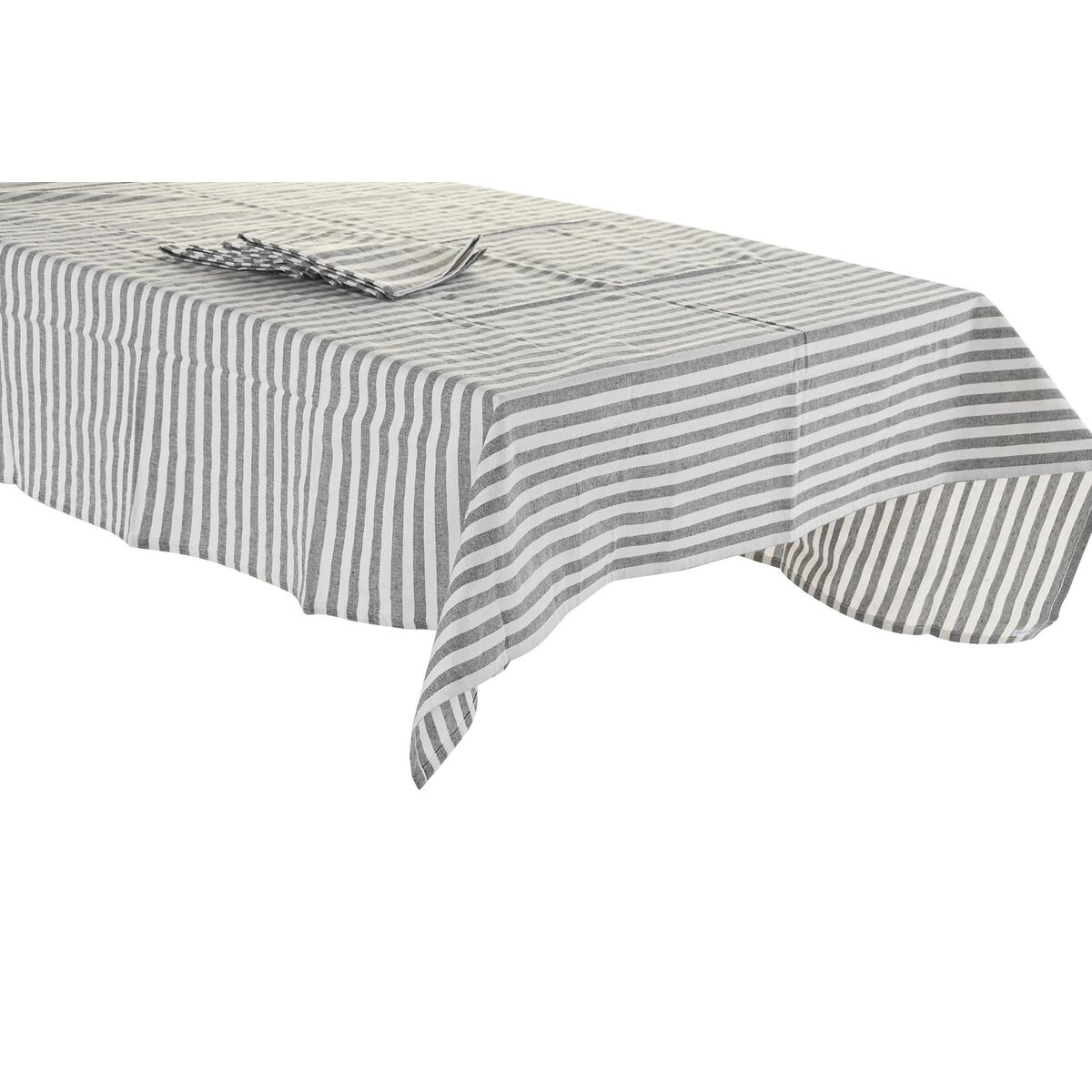 Tovaglia E Tovaglioli Dkd Home Decor 150 X 150 X 0,5 Cm Grigio Bianco Verde