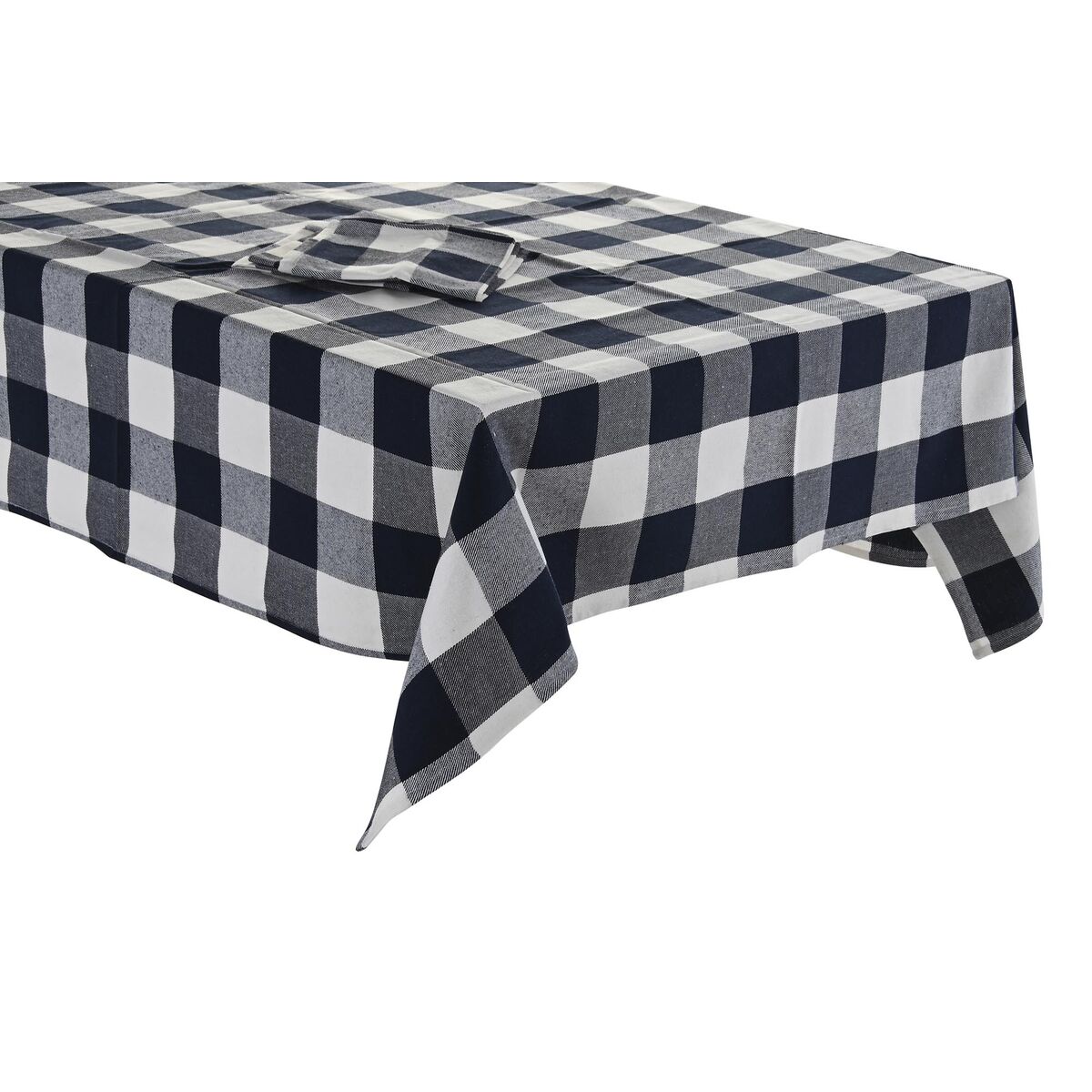 Tovaglia E Tovaglioli Dkd Home Decor 150 X 150 X 0,5 Cm Azzurro Bianco